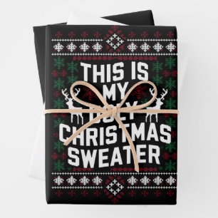 Lustige Weihnachten Das ist mein hässlicher Weihna Geschenkpapier Set