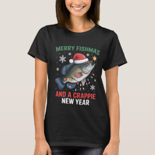 Lustige Weihnachten Elritze Köder Fischfalle Angle T-Shirt