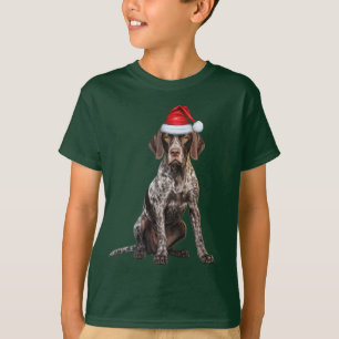 Lustige Weihnachten für Kinder mit Kurzhaarpfeiler T-Shirt