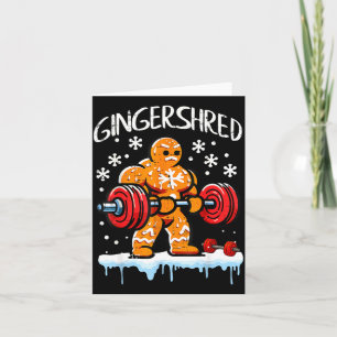 Lustige Weihnachten Lebkuchen Gingershred Gym Body Karte