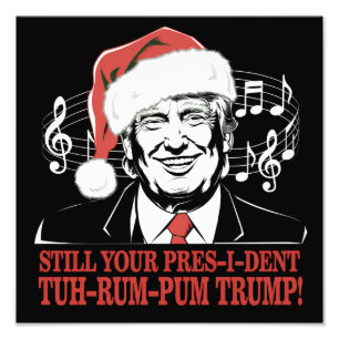 Lustige Weihnachten Präsident Trump Pyjama Hässlic Fotodruck