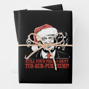 Lustige Weihnachten Präsident Trump Pyjama Hässlic Geschenkpapier Set