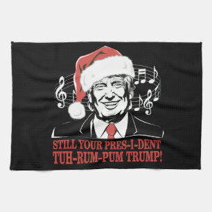 Lustige Weihnachten Präsident Trump Pyjama Hässlic Geschirrtuch
