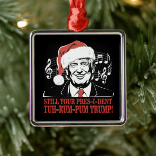 Lustige Weihnachten Präsident Trump Pyjama Hässlic Ornament Aus Metall