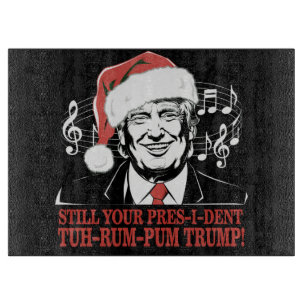 Lustige Weihnachten Präsident Trump Pyjama Hässlic Schneidebrett