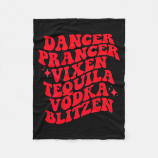 Lustige Weihnachten Retro Trinkende Rentiere Namen Fleecedecke