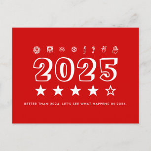 Lustige Weihnachten Santa-Typografie Postkarte