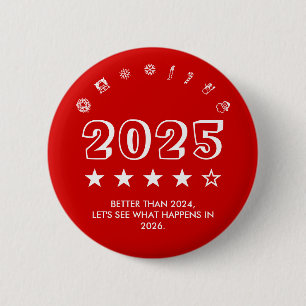 Lustige Weihnachten Santa-Typografie-Trend-Symbole Button