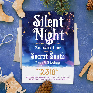 Lustige Weihnachten Stille Nacht Secret Santa Wass Einladung
