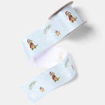 Lustige Weihnachten Wasserfarbe Dinosaurier Weihna