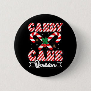 Lustige Weihnachts-Candy-Cane-Königin passende Fam Button