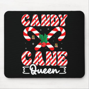 Lustige Weihnachts-Candy-Cane-Königin passende Fam Mousepad