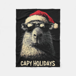 Lustige Weihnachts-Capy-Feiertage Kinder Teens Jun Fleecedecke