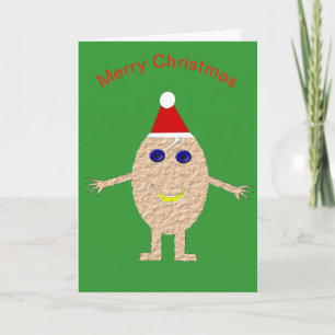 Lustige Weihnachts-Ei-Karte Feiertagskarte