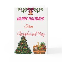 Lustige Weihnachts-Feiertags-Flat-Feiertagskarte