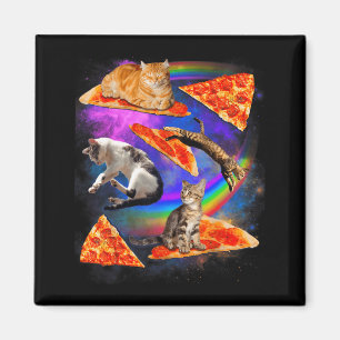 Lustige Weihnachts-Galaxie-Katze im Weltraum, Katz Magnet