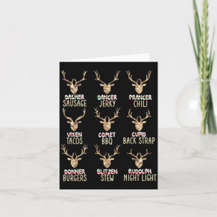 Lustige Weihnachts-Hirschjagd Jäger aller Rentier Karte