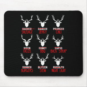 Lustige Weihnachts-Hirschjäger alle Rentiere von S Mousepad