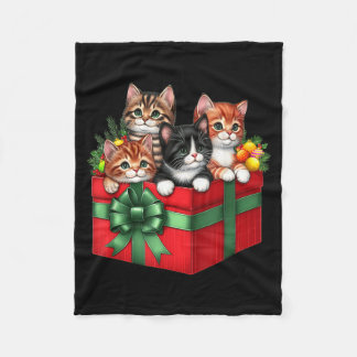 Lustige Weihnachts-Katzen-Geschenkbox Meowy Cat Lo Fleecedecke