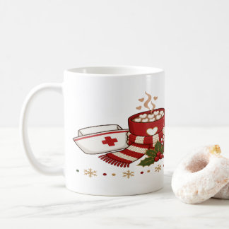 Lustige Weihnachts-Krankenschwester-Schicht-Typogr Kaffeetasse