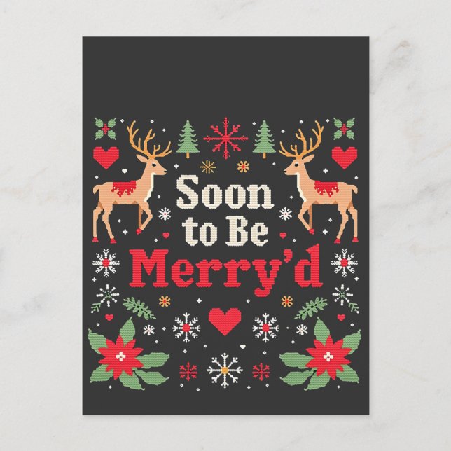  Lustige Weihnachts-Paare  Postkarte (Vorderseite)