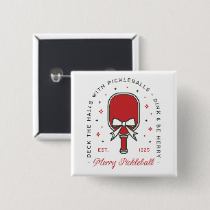 Lustige Weihnachts-Pickleball-Zitate Party-Ästheti Button