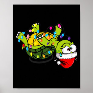 Lustige Weihnachts-Schildkröte Es ist in Ordnung M Poster