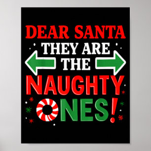 Lustige Weihnachts-Shirts, Lieber Santa, sie sind Poster