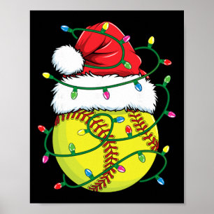 Lustige Weihnachts-Softll-Santa-Mütze Damen Mädche Poster
