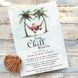 Lustige Weihnachts-Strandparty - Komm und chille m Einladung