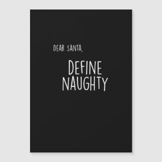 Lustige Weihnachts- Unartige-Nette-Santa-Checklist Magnetkarte