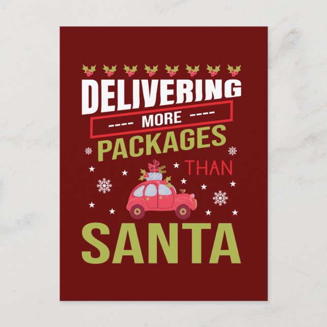 lustige Weihnachtsausgabe Feiertagspostkarte (Vorderseite)