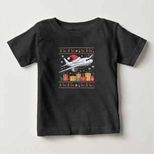 Lustige Weihnachtsbeleuchtung Baum Weihnachtsmann  Baby T-shirt