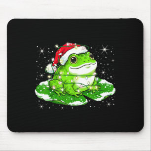 Lustige Weihnachtsbeleuchtung Frosch Süßer Kröten Mousepad