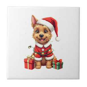 Lustige Weihnachtsbeleuchtung Weihnachtsmann Borde Fliese