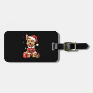 Lustige Weihnachtsbeleuchtung Weihnachtsmann Borde Gepäckanhänger
