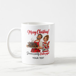 Lustige Weihnachtsdinner-Personalized-Karte Kaffeetasse