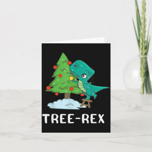 Lustige Weihnachtsdinos Weihnachtsbaum Rex Cute  Karte
