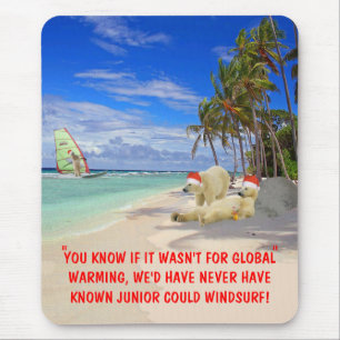 Lustige WeihnachtsEisbären Mousepad