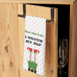 Lustige Weihnachtsfeier Elf Geschirrtuch