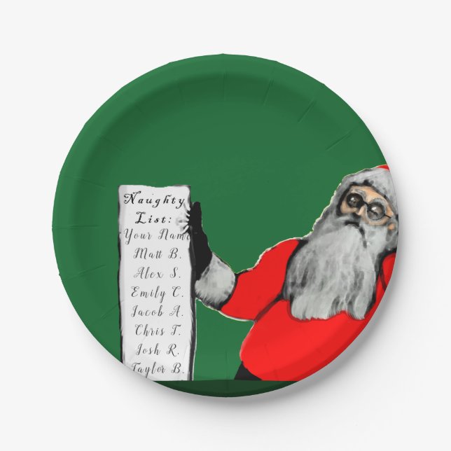 Lustige Weihnachtsfeier Pappteller (Vorderseite)