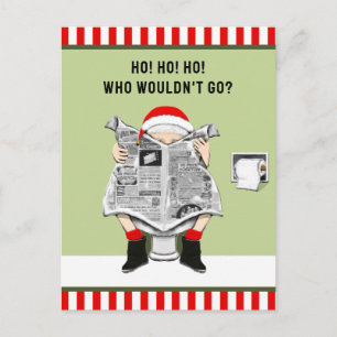 Lustige Weihnachtsferien Postkarte