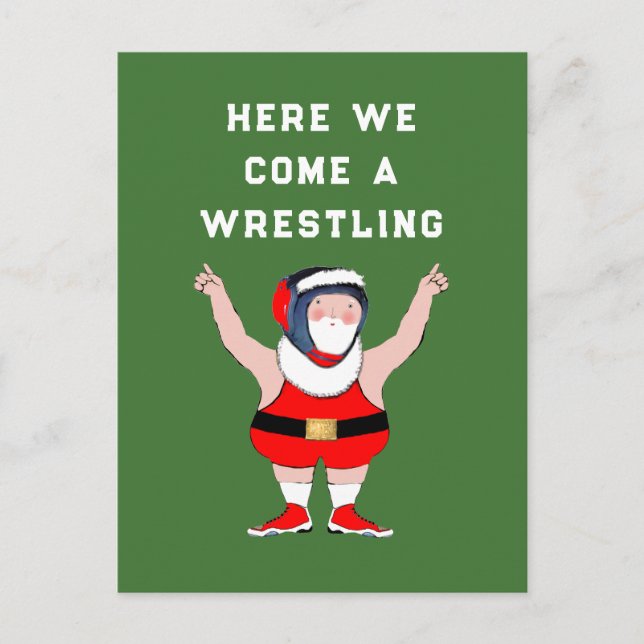 Lustige Weihnachtsferienkarten Feiertagspostkarte (Vorderseite)