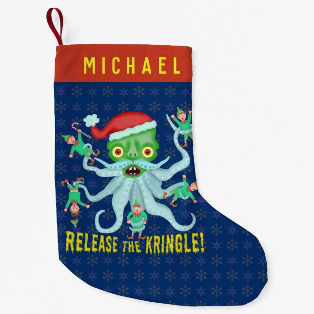 Lustige Weihnachtsfreigabe der Kringle Kleiner Weihnachtsstrumpf (Vorderseite)