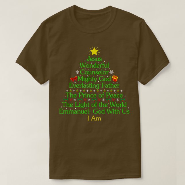 lustige Weihnachtsgeschenke Jesus Wunderbarer Ratg T-Shirt (Design vorne)