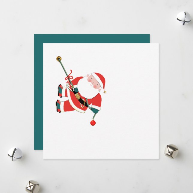 Lustige Weihnachtsgrüße für Kletterer Feiertagskarte (Vorderseite/Rückseite Beispiel)