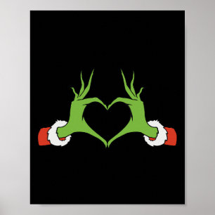 Lustige Weihnachtshände machen Herz Lustige Weihna Poster