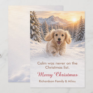 Lustige Weihnachtskarte für Hunde | Süße Welpenfam Feiertagskarte