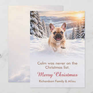 Lustige Weihnachtskarte für Hunde | Süße Welpenfam Feiertagskarte