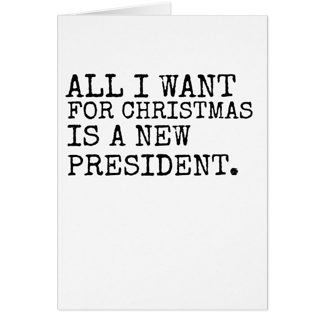 Lustige Weihnachtskarte - neuer Präsident Karte (Vorne)